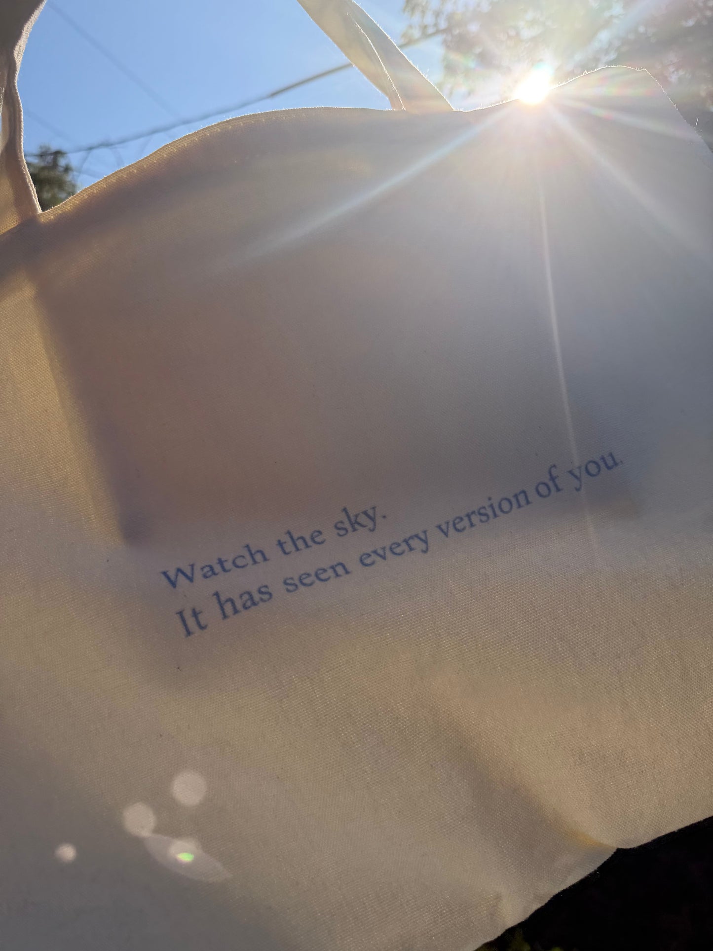 SKYSBLUE Natural Tote Bag